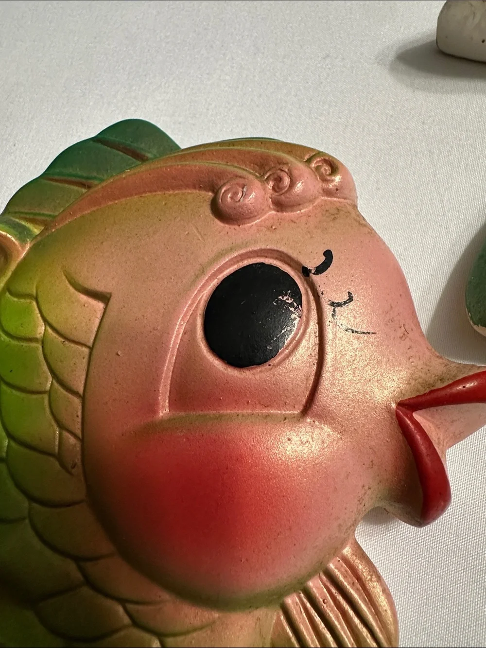 Green & Pink Decorative Fish Wall Plaques - Set of 3. 1969 Miller studio